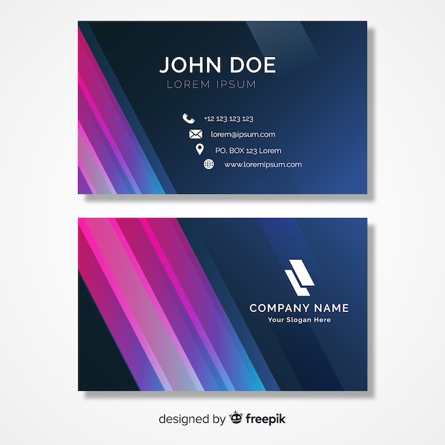 Plantilla de tarjeta de visita abstracta con logo