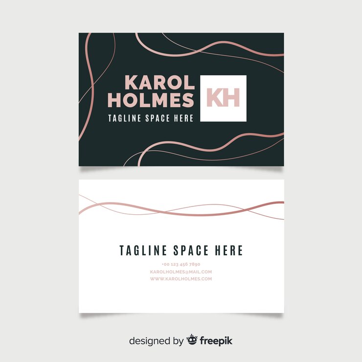 Vector gratuito plantilla de tarjeta de visita en blanco y negro abstracto