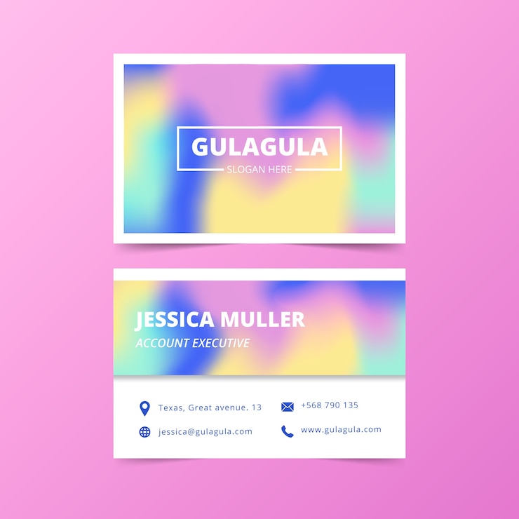 Vector gratuito plantilla de tarjeta de visita colorida abstracta