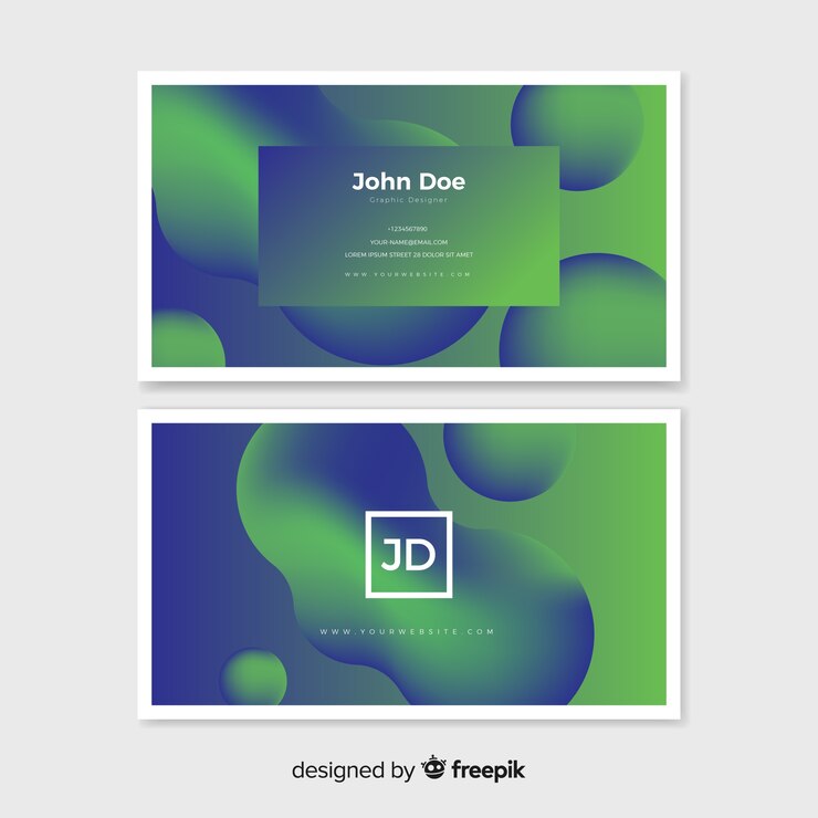 Vector gratuito plantilla de tarjeta de visita degradado abstracto