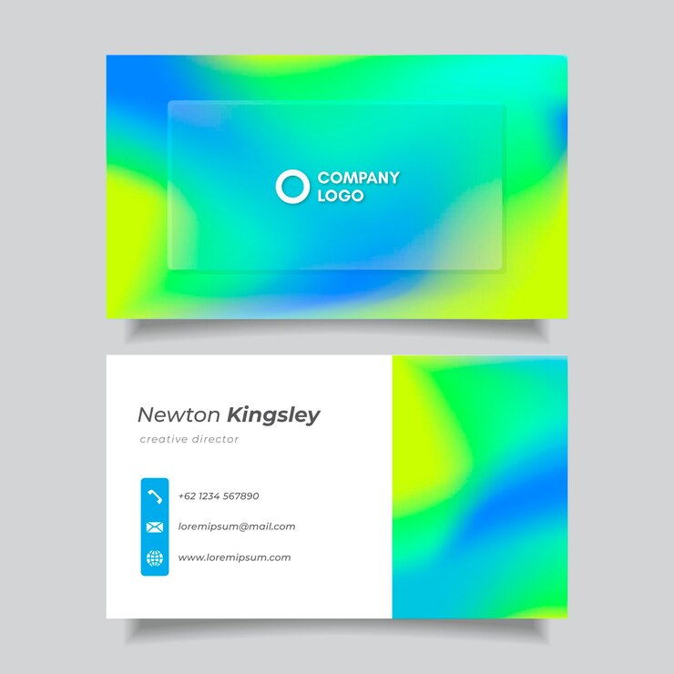Vector gratuito plantilla de tarjeta de visita degradado