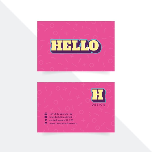 Plantilla de tarjeta de visita de diseñador gráfico rosa