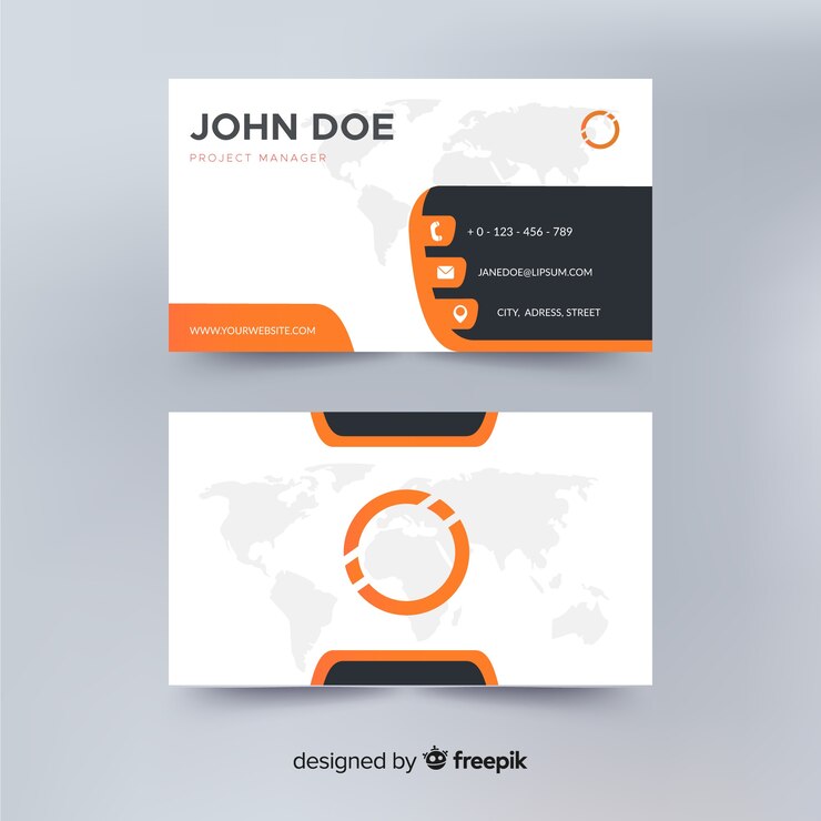 Vector gratuito plantilla de tarjeta de visita en diseño plano