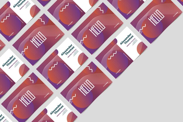 Plantilla de tarjeta de visita divertida de diseñador gráfico