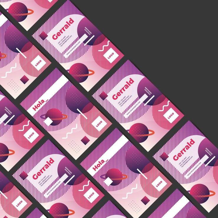 Vector gratuito plantilla de tarjeta de visita divertida del diseñador gráfico