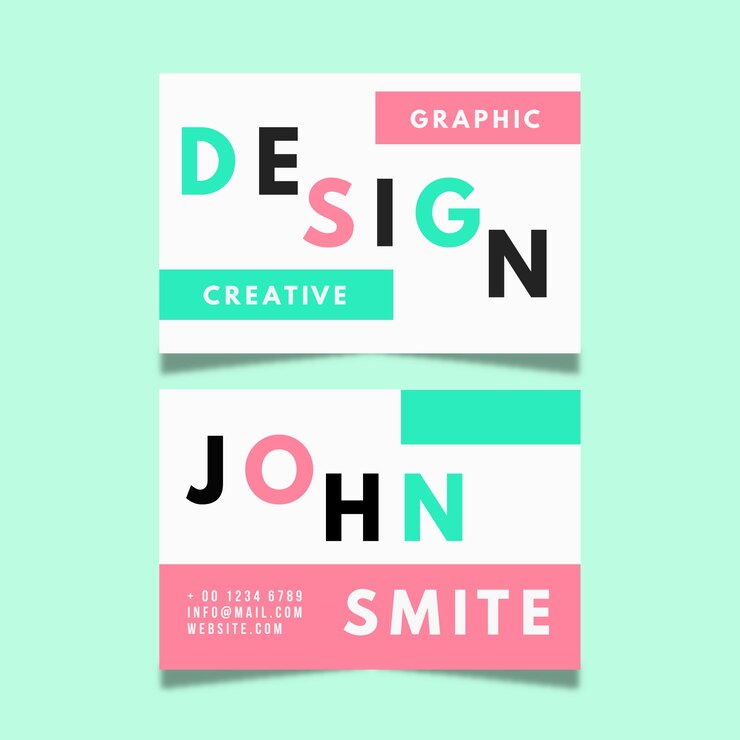 Vector gratuito plantilla de tarjeta de visita divertida del diseñador gráfico