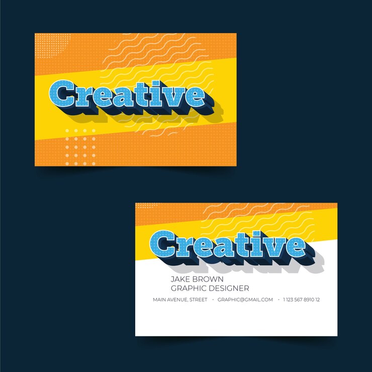 Vector gratuito plantilla de tarjeta de visita divertida del diseñador gráfico