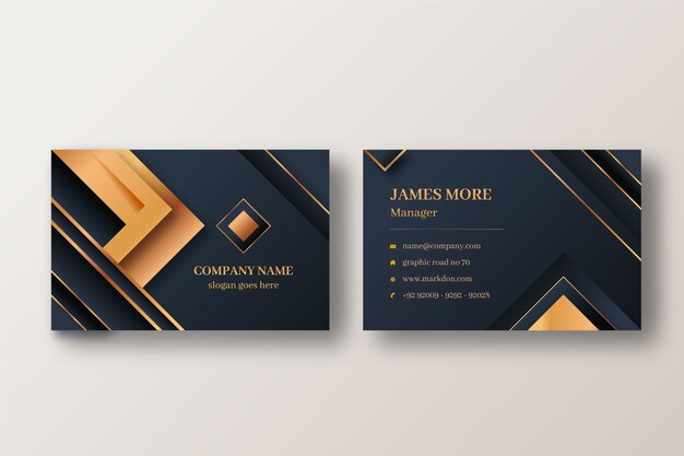 Plantilla de tarjeta de visita elegante realista