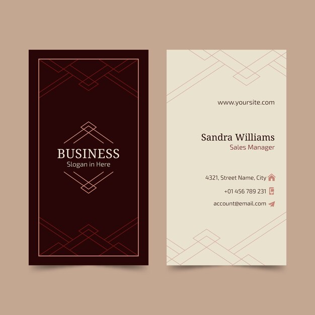 Plantilla de tarjeta de visita elegante
