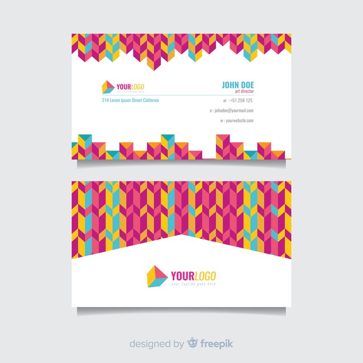 Vector gratuito plantilla de tarjeta de visita en estilo abstracto