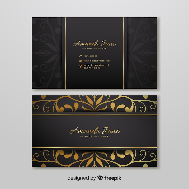 Vector gratuito plantilla de tarjeta de visita en estilo elegante