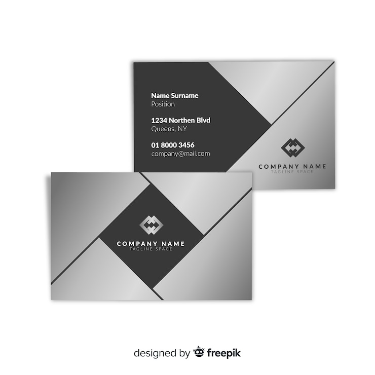 Vector gratuito plantilla de tarjeta de visita estilo elegante