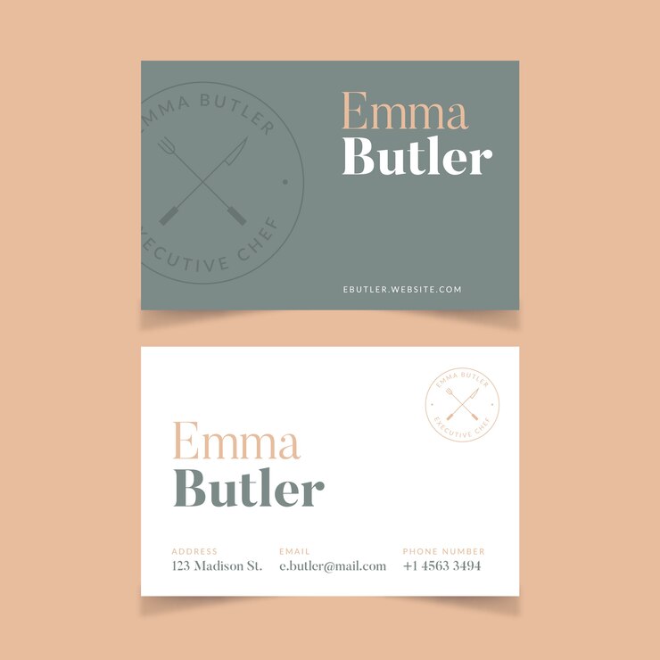 Vector gratuito plantilla de tarjeta de visita de estilo minimalista