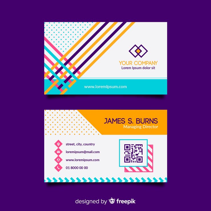 Vector gratuito plantilla de tarjeta de visita geométrica abstracta