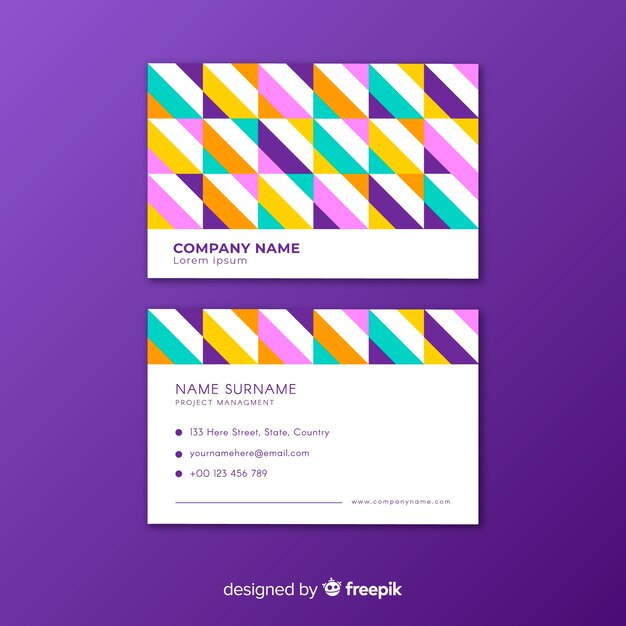 Plantilla de tarjeta de visita geométrica abstracta