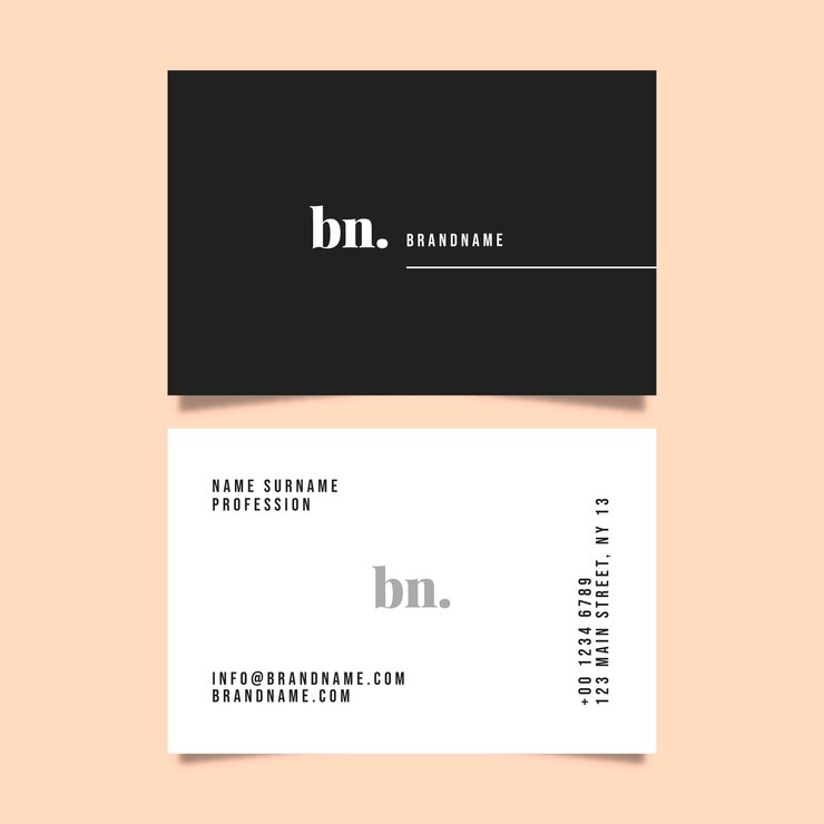 Vector gratuito plantilla de tarjeta de visita horizontal mínima plana