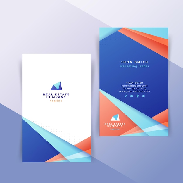 Plantilla de tarjeta de visita inmobiliaria degradada