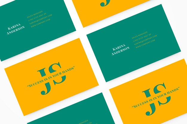 Plantilla de tarjeta de visita mínima colorida