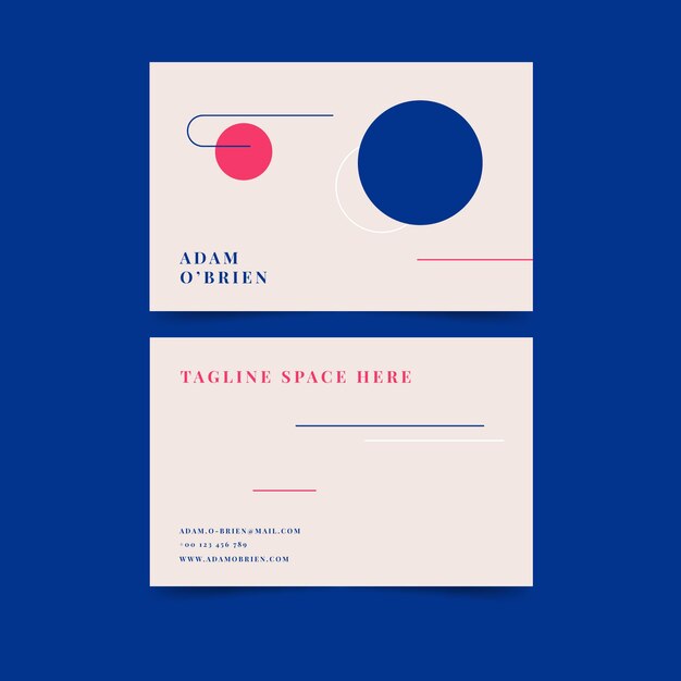 Plantilla de tarjeta de visita minimalista colorida