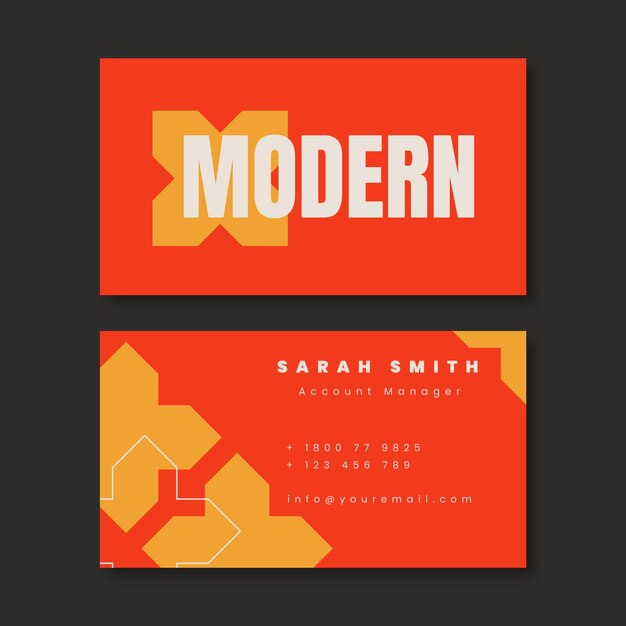 Plantilla de tarjeta de visita moderna dibujada a mano