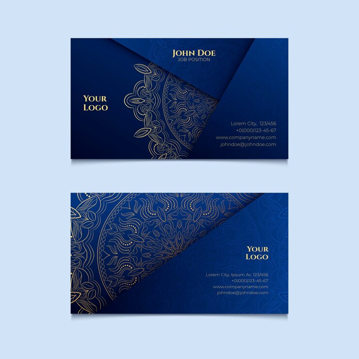 Vector gratuito plantilla de tarjeta de visita oriental con mandala