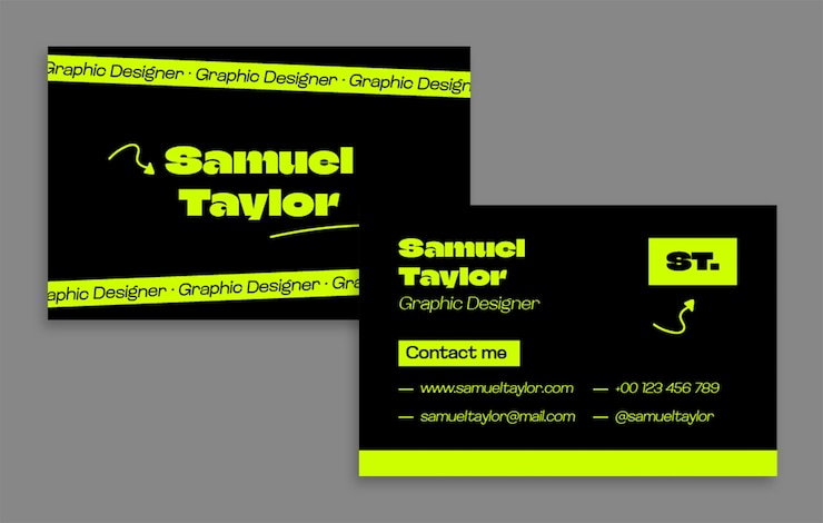 Vector gratuito la plantilla de la tarjeta de visita de samuel taylor
