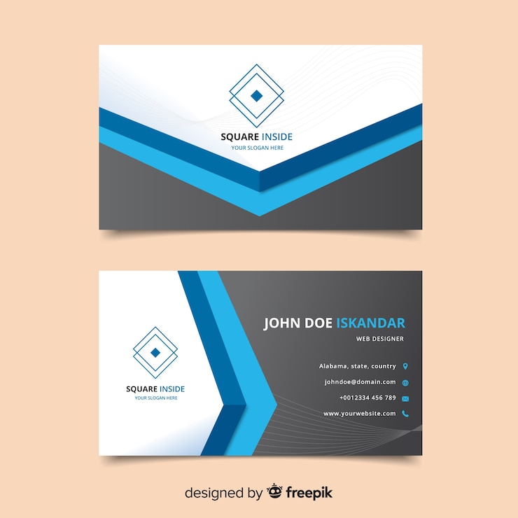 Vector gratuito plantilla de tarjeta de visita