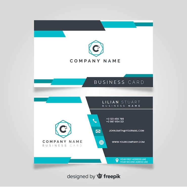 Vector gratuito plantilla de tarjeta de visita