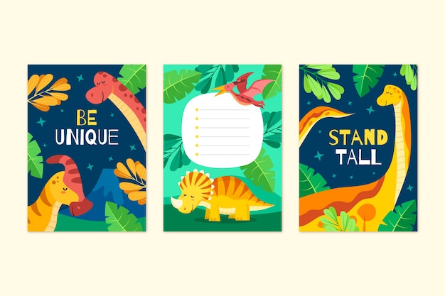 Vector gratuito plantilla de tarjetas infantiles dibujadas a mano