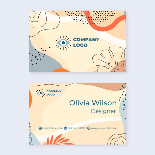 Plantilla de tarjetas de visita de formas abstractas