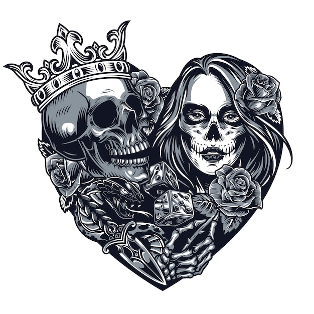 Vector gratuito plantilla de tatuaje estilo chicano