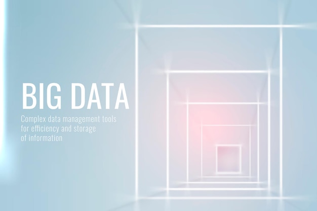 Plantilla de tecnología de big data en tono azul claro