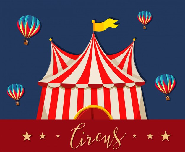 Plantilla de tema de parque de atracciones de circo