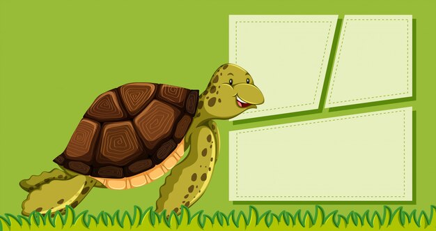 Plantilla de tortuga verde