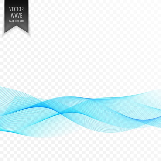 plantilla transparente elegante onda azul lisa