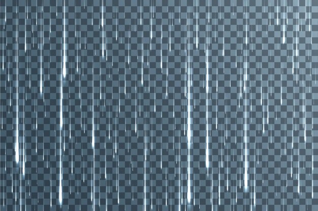 Plantilla transparente de lluvia sobre fondo transparente Superposición vectorial realista lluvia congelada aislada aguanieve que cae granizo u otra precipitación sólida