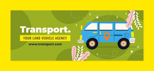 Plantilla de transporte dibujada a mano
