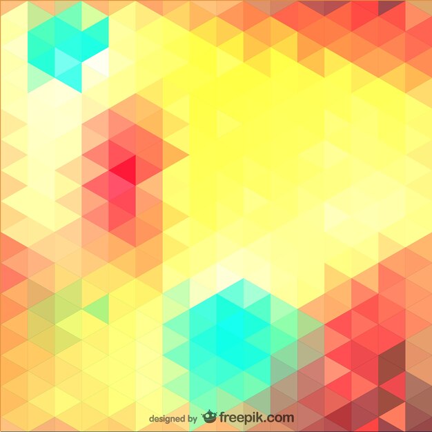 Plantilla con triángulos de colores