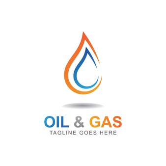 Plantilla de vector de diseño de logotipo de petróleo y gas