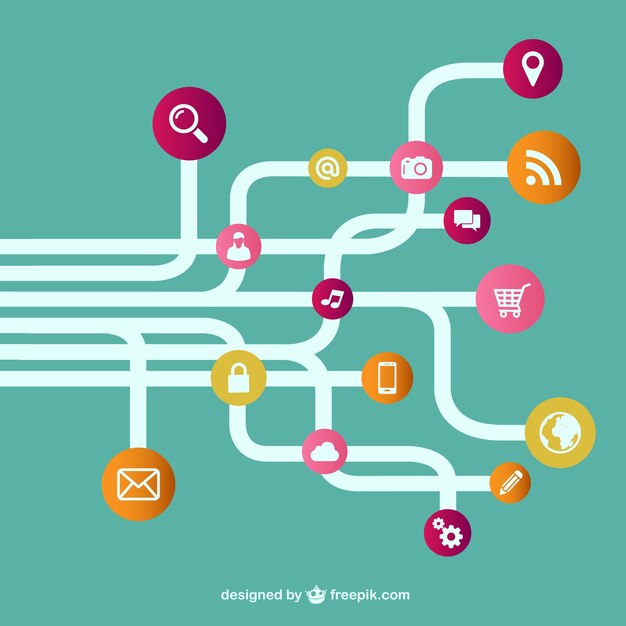 Plantilla de vector de internet