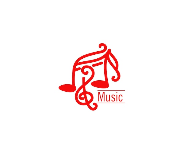 Plantilla de vector de logotipo de música