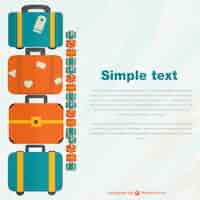 Vector gratuito plantilla de viajes con texto