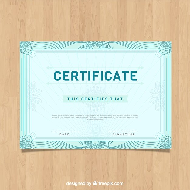 Plantilla vintage de marco de certificado