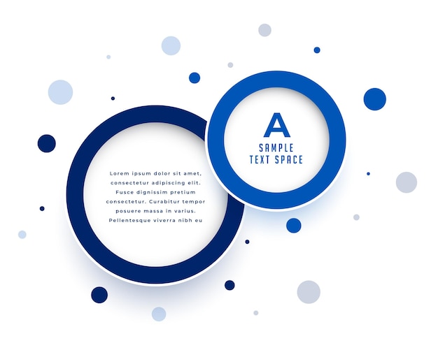 Plantilla de visualización de infografía empresarial con espacio de texto en diseño de burbujas
