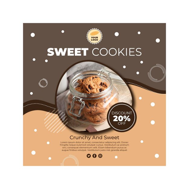 Plantilla de volante de cookies