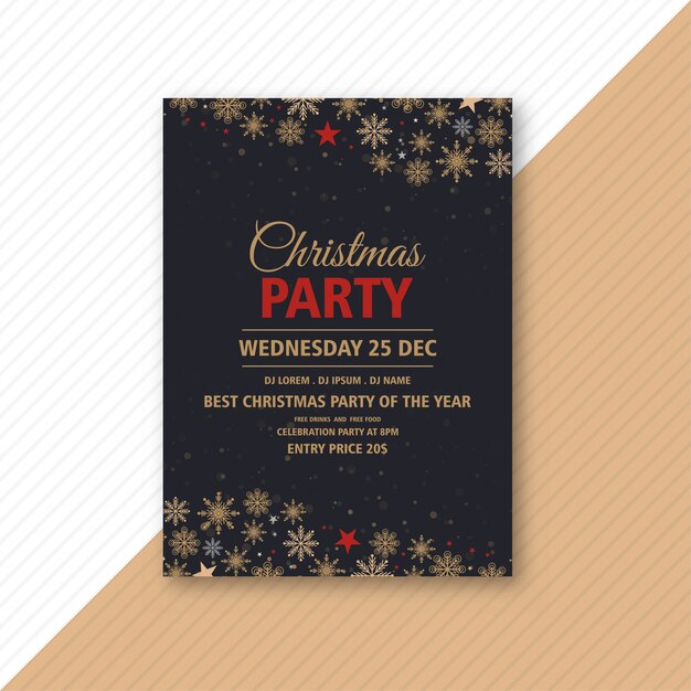 Plantilla de volante de evento de fiesta de navidad