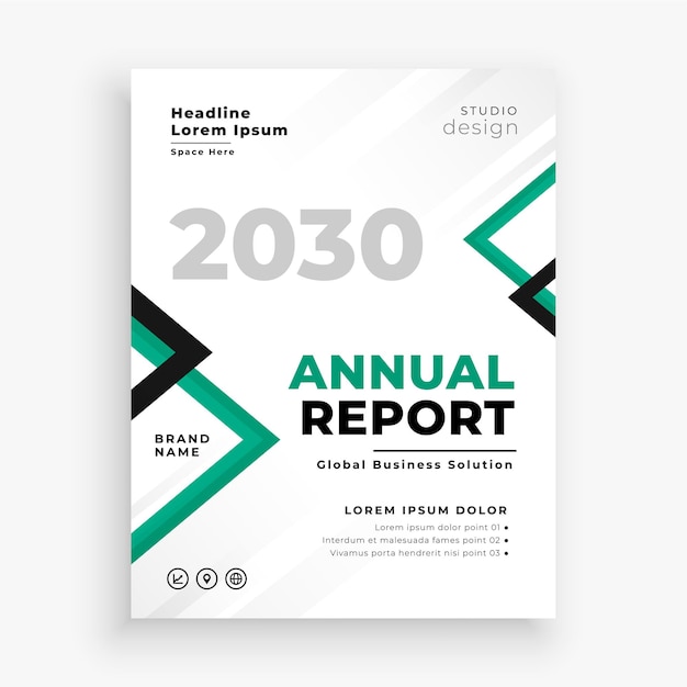 Plantilla de volante de informe anual empresarial moderno