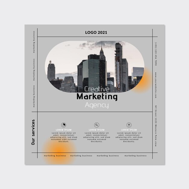 Plantilla de volante de negocios de marketing