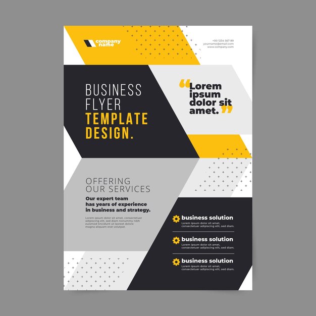 Plantilla de volante de negocios verticales