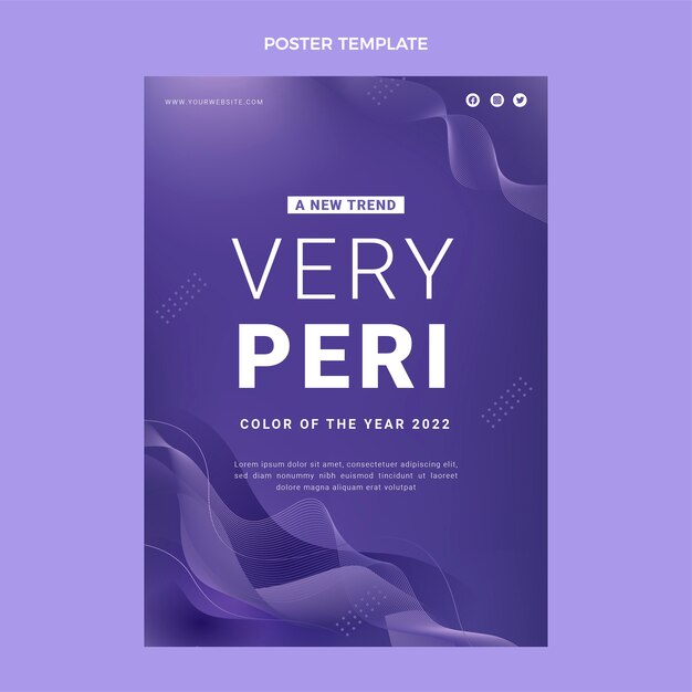 Plantilla de volante o póster degradado muy peri